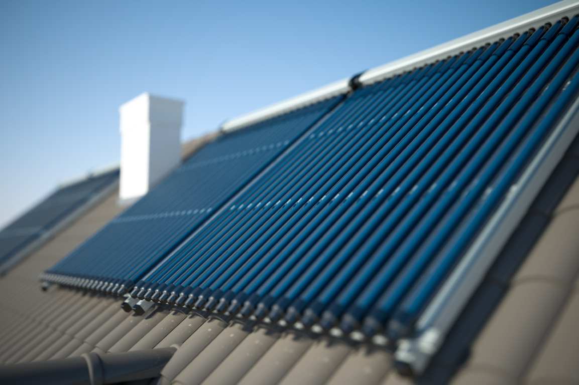Solar Heater On The Roof
